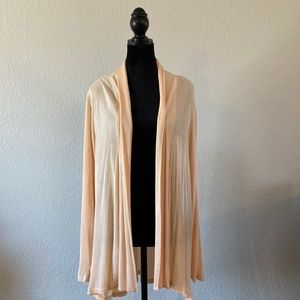 Bobeau Size Xxl Light Peach Open Front Cardigan - image 1